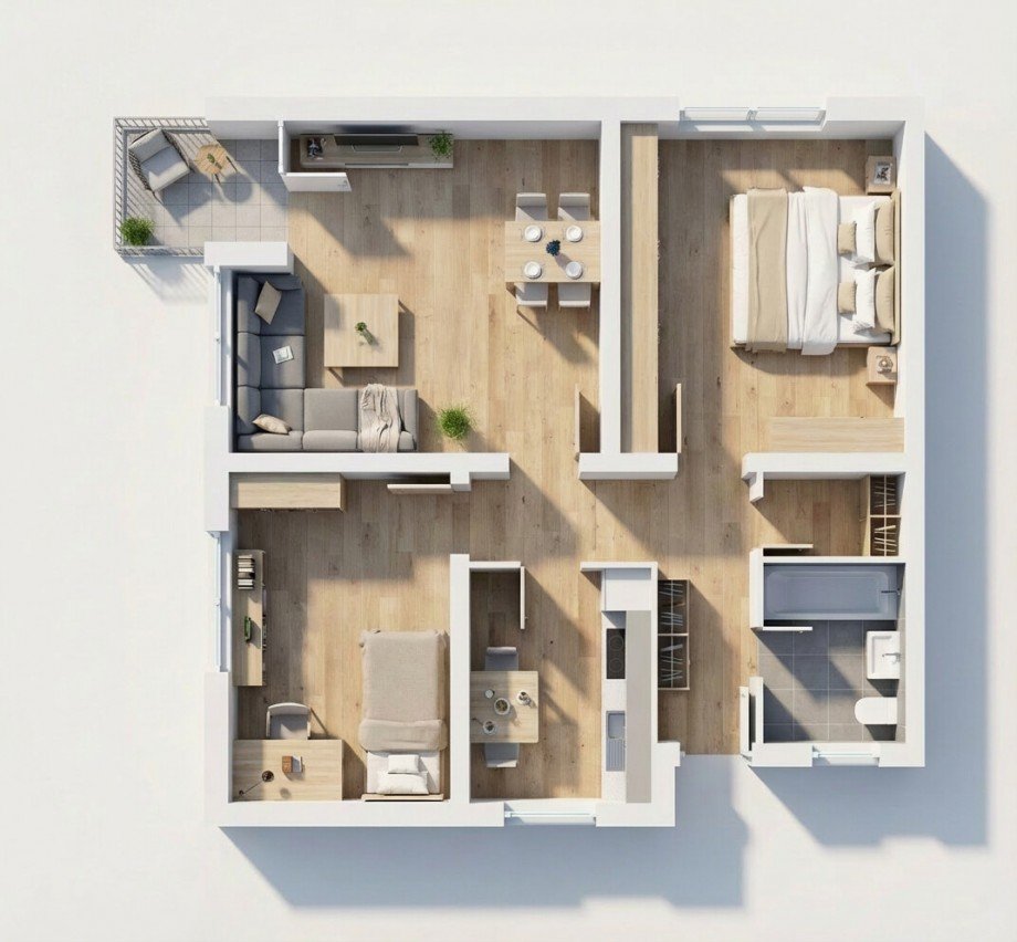 Grundriss Etagenwohnung Biberach an der Ri�