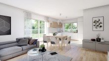 Wohn- Koch- Essbereich **Verkauft**Freistehendes Neubau-Einfamilienhaus in KfW-40 Bauweise in Illertissen-Au!