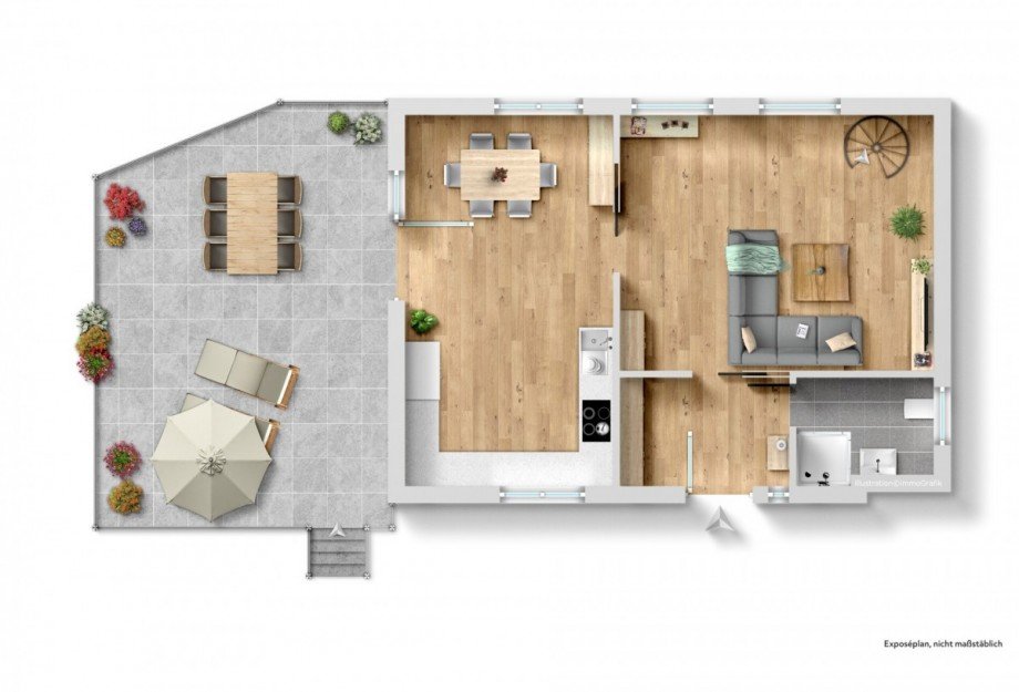 Erdgeschoss Einfamilienhaus Gr�nkraut