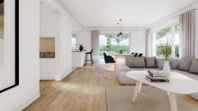 Einrichtungsbeispiel Wohn- und Essbereich **Verkauft** Freistehendes Neubau-Einfamilienhaus in KfW-40 Bauweise in Illertissen-Au!
