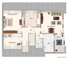 Dachgeschoss **Nach 10 Wochen verkauft!** Gro�z�giges Ein-Zweifamilienhaus mit sonnigem Garten und vier Garagen!