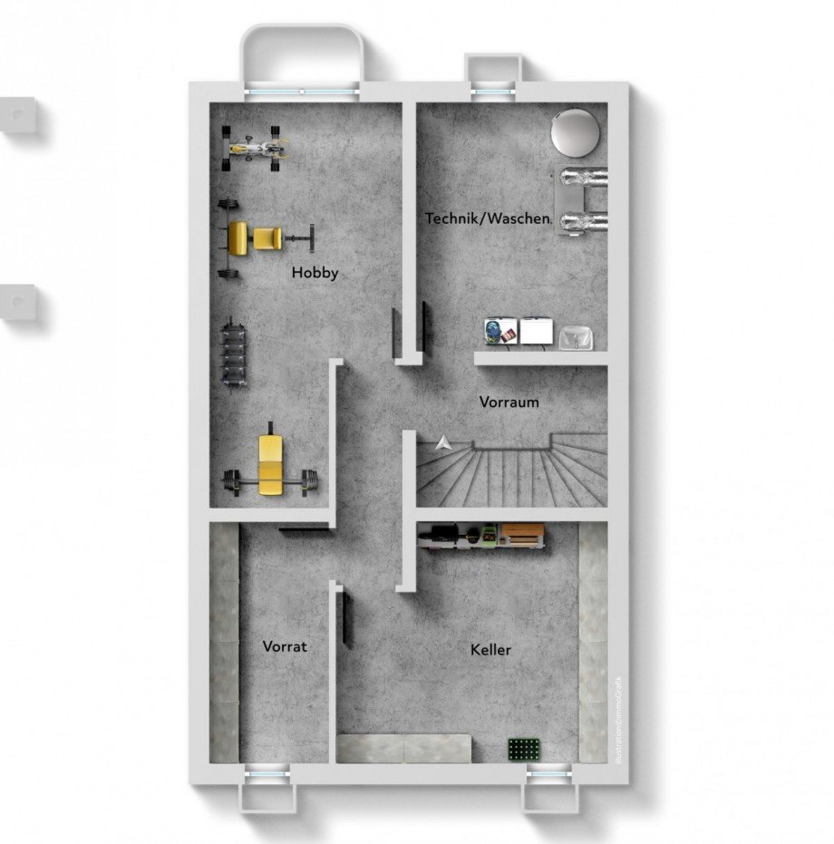 Grundriss UG Einfamilienhaus Erbach