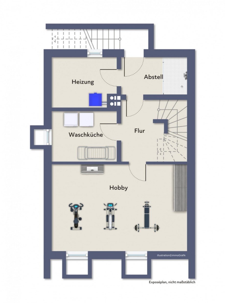 Untergeschoss Doppelhaush�lfte Babenhausen