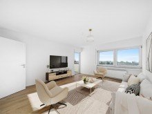 Wohnbereich Einrichtungsbeispiel **Nach einer Woche verkauft!** �ber den D�chern von Laupheim! Moderne 3-Zimmer-Wohnung mit sonnigem Balkon und Garage!