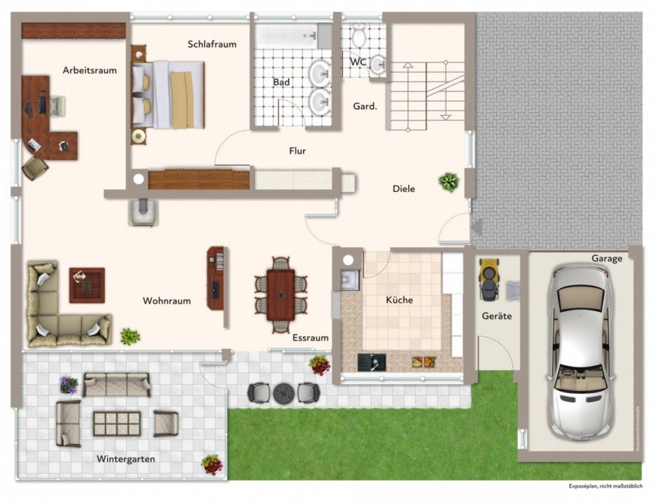 Erdgeschoss Einfamilienhaus Mittelbiberach