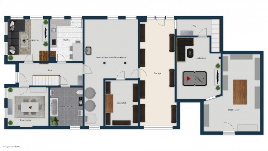 Grundriss EG Einfamilienhaus Kettershausen / Zaiertshofen