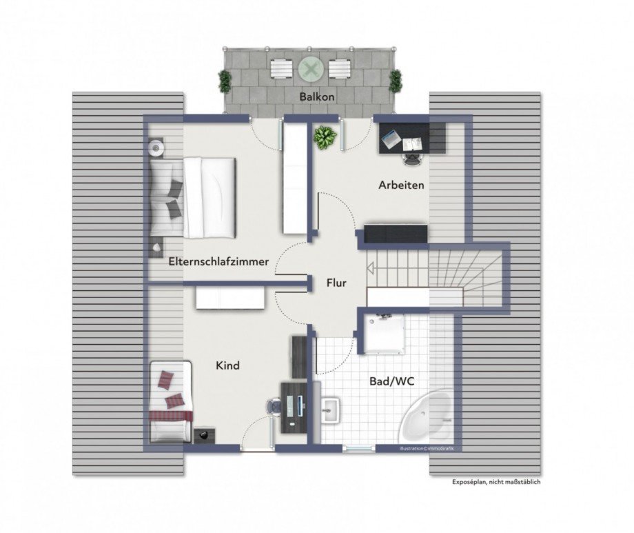 Grundriss DG Einfamilienhaus Senden