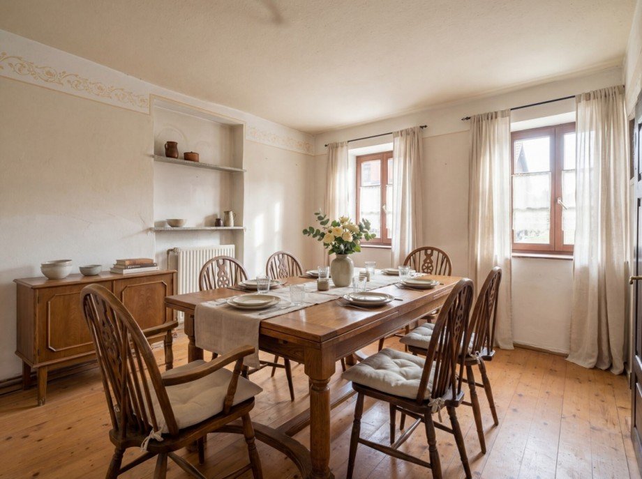 Gestaltungsvorschlag Esszimmer Einfamilienhaus Kettershausen / Zaiertshofen