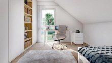 Einrichtungsbeispiel Kinderzimmer 1 **Verkauft** Freistehendes Neubau-Einfamilienhaus in KfW-40 Bauweise in Illertissen-Au!