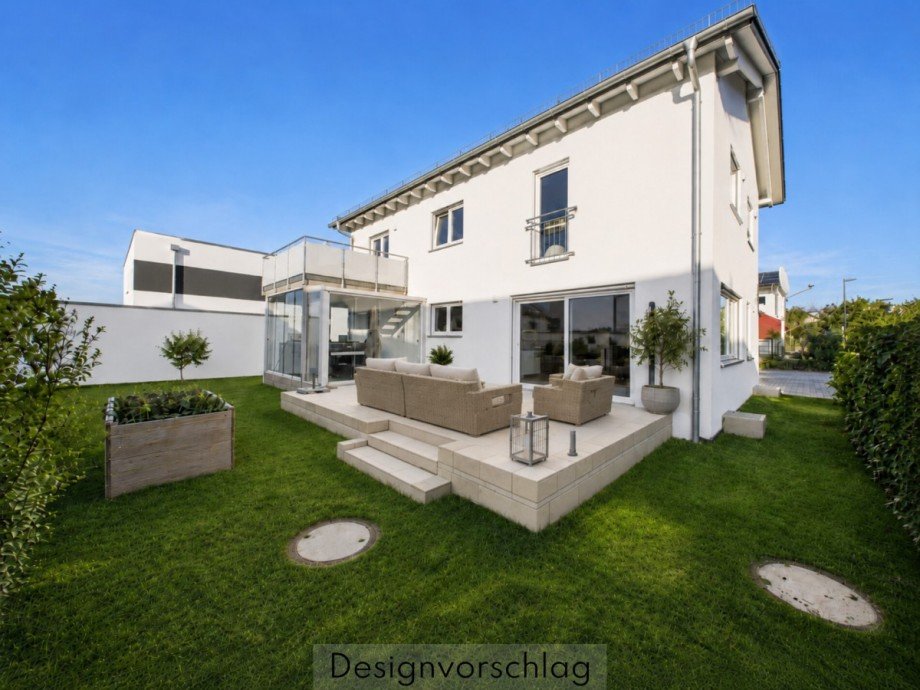 Garten mit Terrasse Einfamilienhaus Erbach
