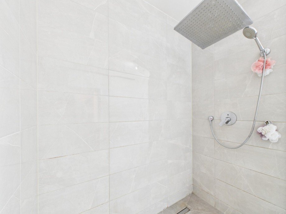Dusche Hauptbad Bungalow Wei�enhorn