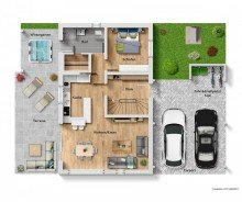 Grundriss EG Erbach - Ruhig wohnen, modern leben: Haus mit Garten & Wellnessbereich!