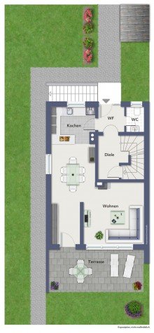 Erdgeschoss **Nach 12 Wochen verkauft!** Top-Lage! Attraktive Doppelhaush�lfte mit sonnigem Garten in ruhiger Umgebung!