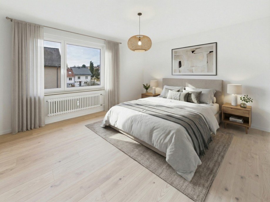 Schlafbereich Einrichtungsvorschlag Etagenwohnung Biberach an der Ri�