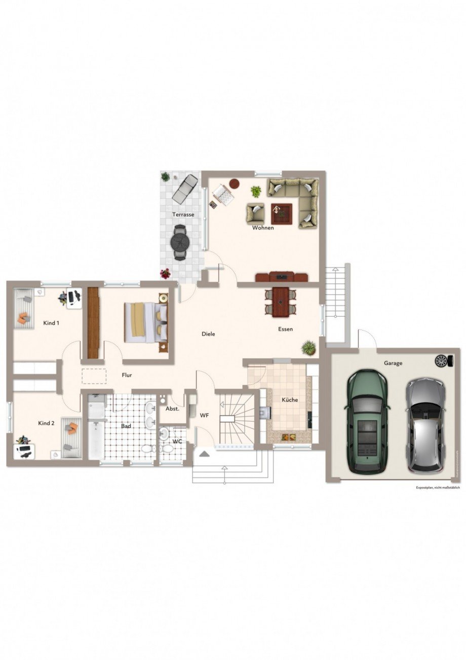 Grundriss Erdgeschoss Bungalow Senden