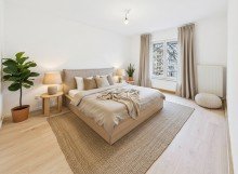Schlafbereich Einrichtungsbeispiel Urban wohnen! Moderne 3-Zimmer-Wohnung mit sonnigem Balkon in der Neu-Ulmer Innenstadt!