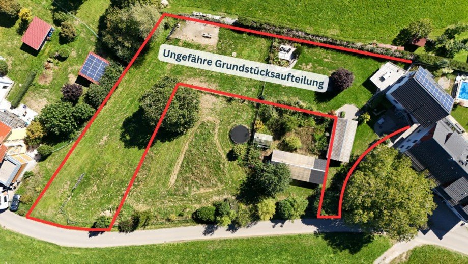 Ungef�hre Grundst�cksaufteilung Einfamilienhaus Gr�nkraut