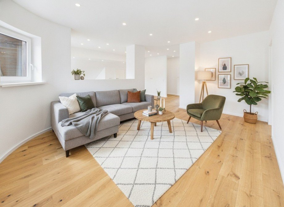 Einrichtungsbeispiel Wohnbereich (2) Dachgeschosswohnung Wei�enhorn