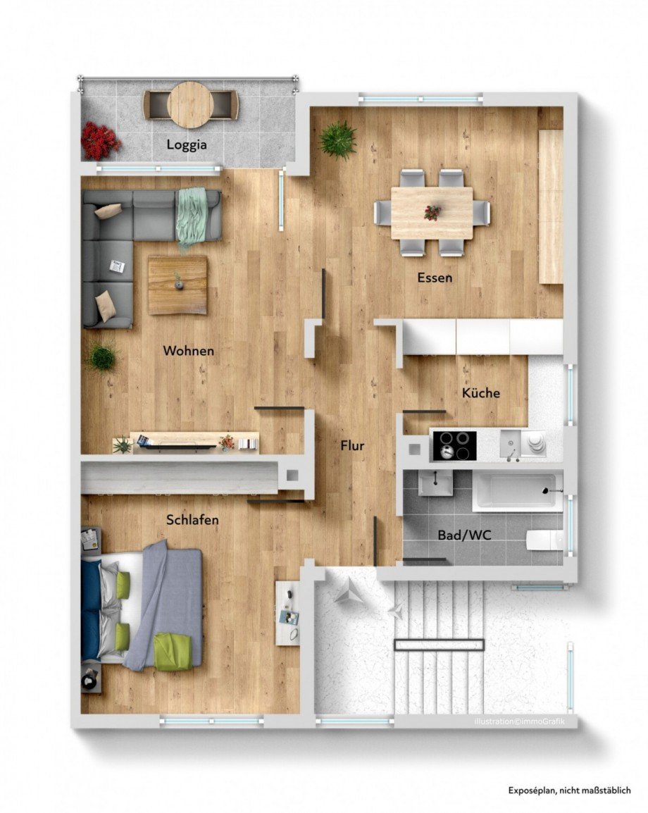 Grundriss Etagenwohnung Biberach an der Ri�