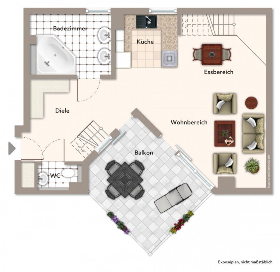 Grundriss Maisonettewohnung Bellenberg