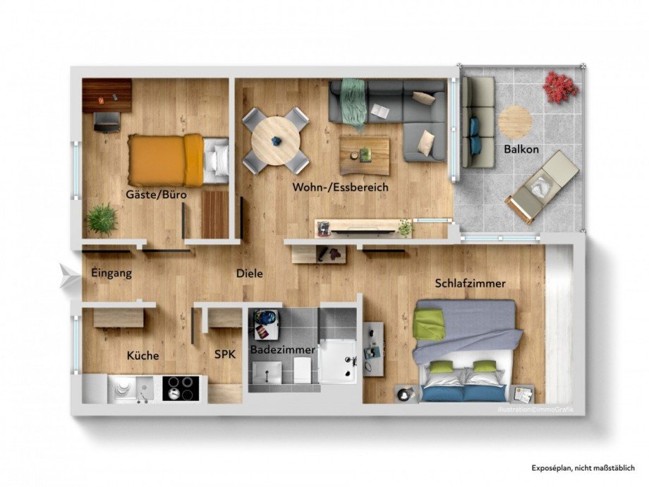 Grundriss Etagenwohnung Biberach an der Ri�