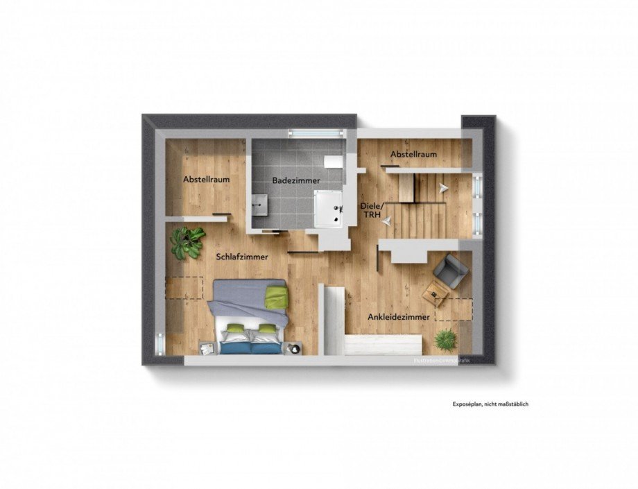 Grundriss OG 2 Reiheneckhaus Memmingen