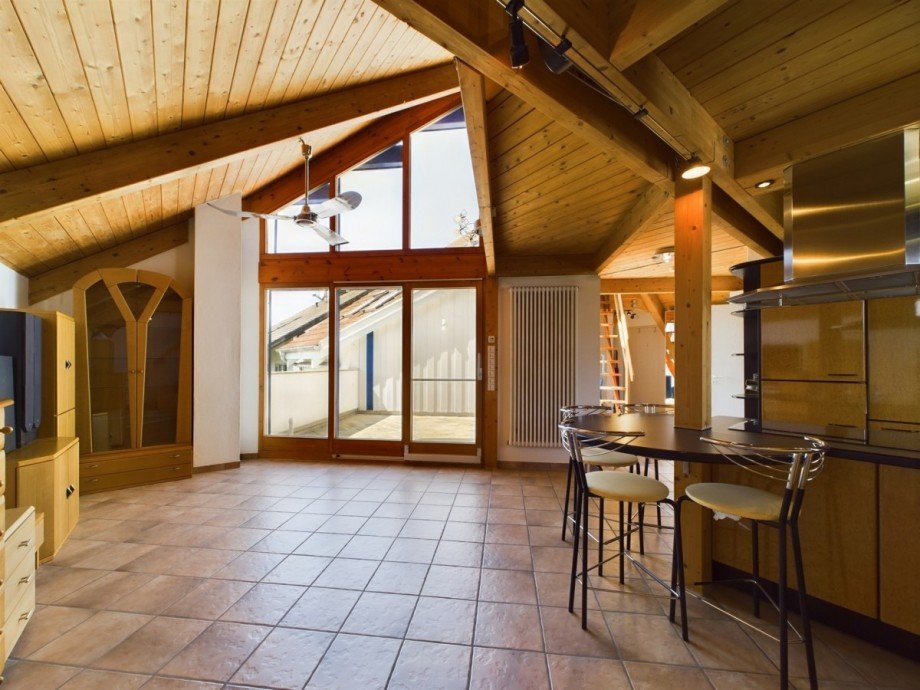 Wohn- und Essbereich Maisonettewohnung Bellenberg