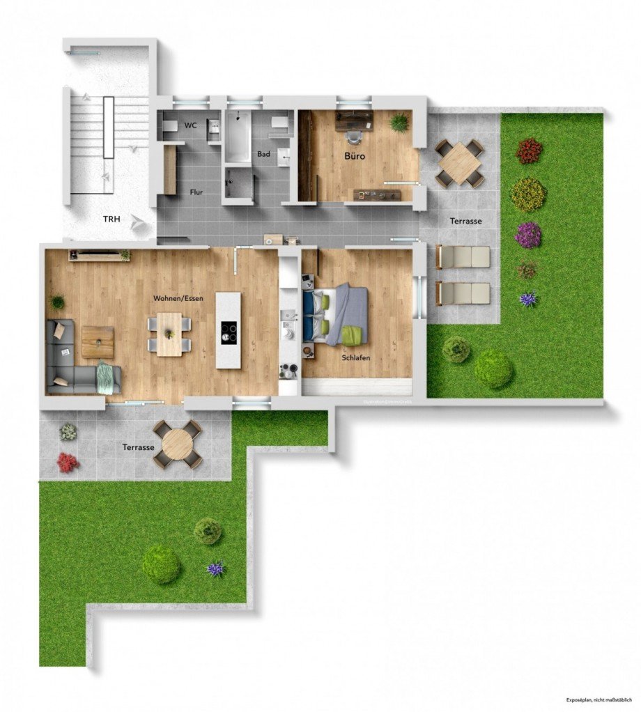Grundriss Erdgeschosswohnung Ulm / B�fingen