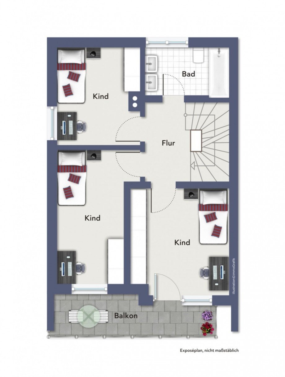 Obergeschoss Doppelhaush�lfte Babenhausen
