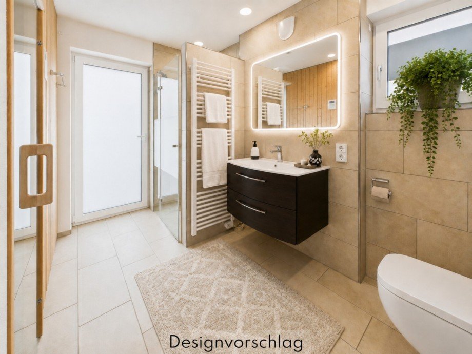 Badezimmer mit Infrarotkabine Einfamilienhaus Erbach