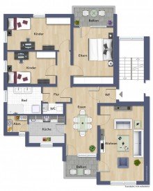 Grundriss **Nach vier Wochen verkauft!** 4-Zimmer-Wohnung in Blaubeuren!