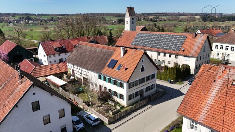 Luftbild Kettershausen / Zaiertshofen Einfamilienhaus Provisionsfrei: Wohnhaus mit gro�er Scheune - 140 m� Wohnfl�che, rund 430 m� gesamt!