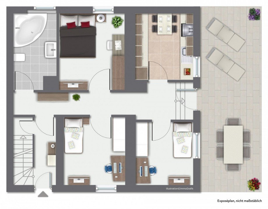 Grundriss EG Einfamilienhaus Biberach an der Ri�