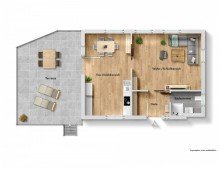 Grundriss EG Ein Zuhause mit Freiraum - Einfamilienhaus mit Einliegerwohnung in Gr�nkraut!