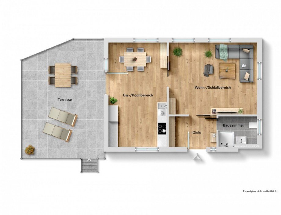 Grundriss EG Einfamilienhaus Gr�nkraut