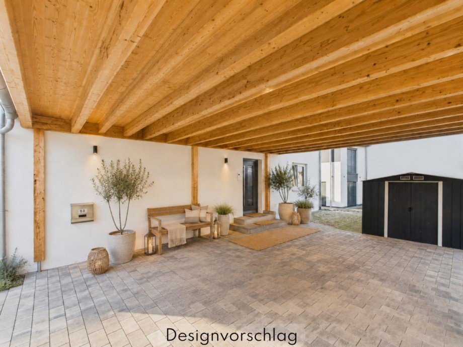 Innenhof - Carport Einfamilienhaus Erbach