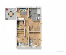 Grundriss OG Erbach - Ruhig wohnen, modern leben: Haus mit Garten & Wellnessbereich!