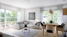 Wohn- Koch- Essbereich **Verkauft**Freistehendes Neubau-Einfamilienhaus in KfW-40 Bauweise in Illertissen-Au!