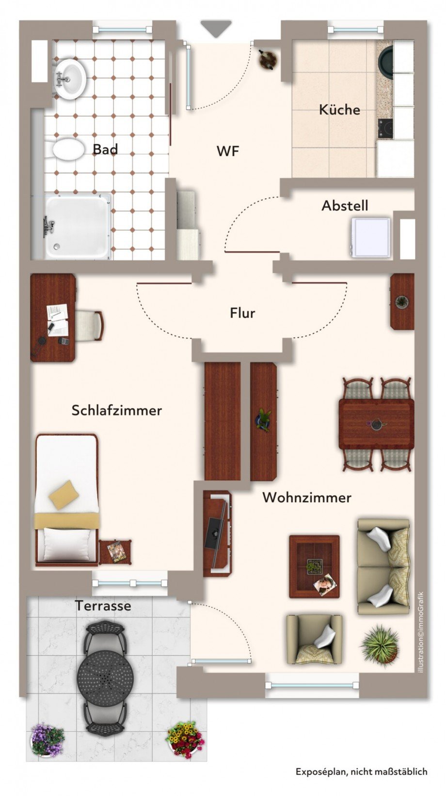 Grundriss Erdgeschosswohnung Tettnang