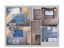 Grundriss OG **Verkauft**Freistehendes Neubau-Einfamilienhaus in KfW-40 Bauweise in Illertissen-Au!