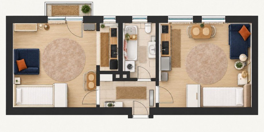Grundriss Etagenwohnung V�hringen