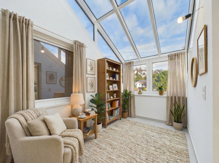 Wintergarten Einrichtungsvorschlag Dachgeschosswohnung Elchingen / Thalfingen