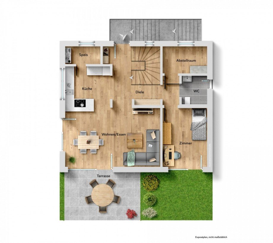 Erdgeschoss Einfamilienhaus Schn�rpflingen / Ammerstetten