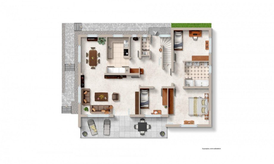 Grundriss EG Einfamilienhaus Riedlingen / Pflummern