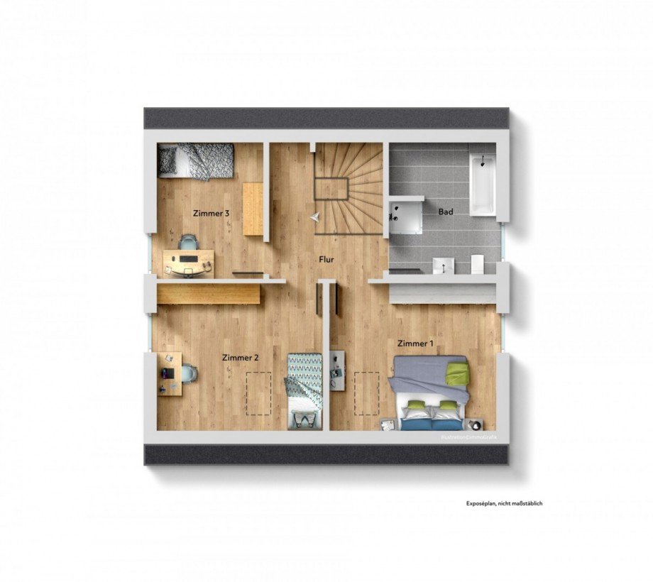 Dachgeschoss Einfamilienhaus Schn�rpflingen / Ammerstetten