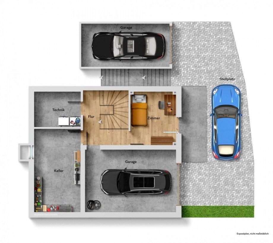 Gartengeschoss Einfamilienhaus Schn�rpflingen / Ammerstetten