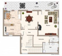 Erdgeschoss Istzustand **Nach 10 Wochen verkauft!** Gro�z�giges Ein-Zweifamilienhaus mit sonnigem Garten und vier Garagen!