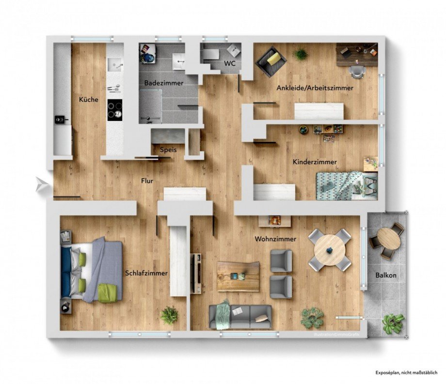 Grundriss Etagenwohnung Biberach an der Ri�