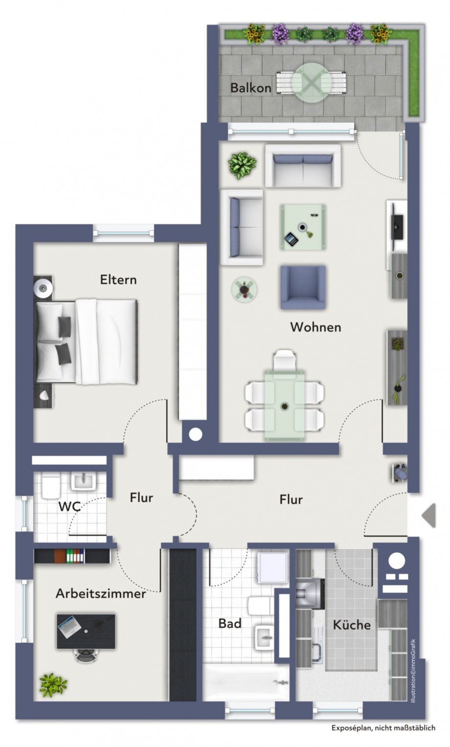 Grundriss Etagenwohnung Memmingen