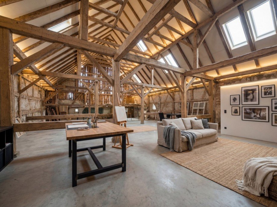 Gestaltungsvorschlag Scheune OG Einfamilienhaus Kettershausen / Zaiertshofen